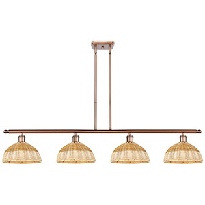 Bristol Natural II - 4 Light Stem Hung Island-8.5 Inch Tall and 48 Inch Wide - 1387714