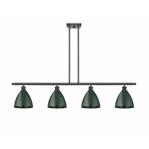 Plymouth Dome - 4 Light Island In Industrial Style-10.75 Inches Tall and 48 Inches Wide - 1289636