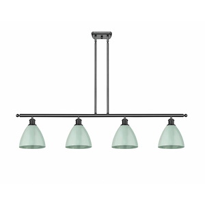 Plymouth Dome - 4 Light Island In Industrial Style-10.75 Inches Tall and 48 Inches Wide - 1289636