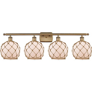 Farmhouse Rope - 4 Light Bath Vanity-11 Inch Tall and 38 Inch Wide - 1387758