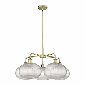 Ithaca - 5 Light Stem Hung Chandelier In Industrial Style-15 Inches Tall and 28 Inches Wide - 1330232