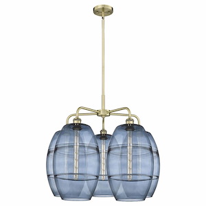 Vaz - 5 Light Stem Hung Chandelier In Industrial Style-24 Inches Tall and 28 Inches Wide - 1330164