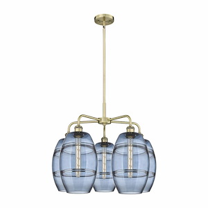 Vaz - 5 Light Stem Hung Chandelier In Industrial Style-15.38 Inches Tall and 26 Inches Wide - 1330159
