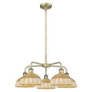 Bristol Natural II - 5 Light Stem Hung Chandelier-13.5 Inch Tall and 27.5 Inch Wide - 1387731