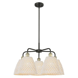 Bristol Natural - 5 Light Stem Hung Chandelier-16.63 Inch Tall and 27.5 Inch Wide - 1387749