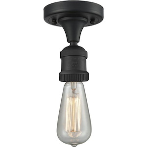 Bare Bulb - 100W 1 LED Down Semi-Flush Mount-5.5 Inch Tall and 4.5 Inch Wide - 1428063