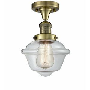 Oxford - 1 Light Semi-Flush Mount In Traditional Style-11 Inches Tall and 7.5 Inches Wide - 1289687