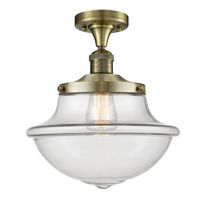 Oxford - 1 Light Semi-Flush Mount In Traditional Style-13.5 Inches Tall and 11.75 Inches Wide