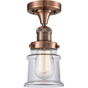 Canton - 1 Light Small Semi-Flush Mount-11.5 Inch Tall and 6 Inch Wide - 1289655