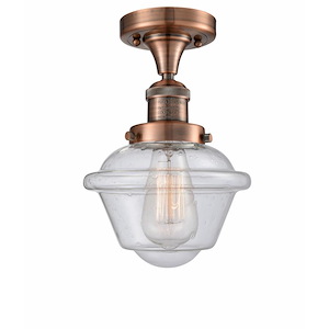 Oxford - 1 Light Semi-Flush Mount In Traditional Style-11 Inches Tall and 7.5 Inches Wide
