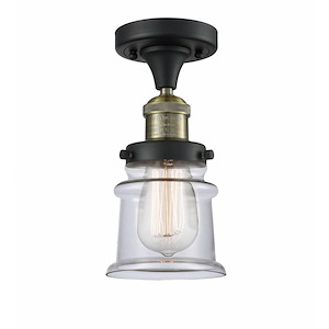 Canton - 1 Light Semi-Flush Mount In Industrial Style-11.5 Inches Tall and 6 Inches Wide