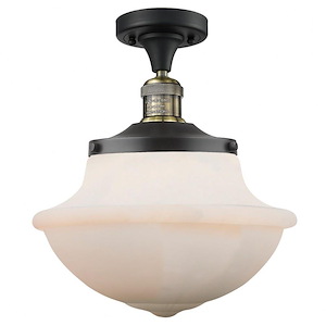 Oxford - 1 Light Semi-Flush Mount In Traditional Style-13.5 Inches Tall and 11.75 Inches Wide - 1289631