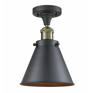 Appalachian - 1 Light Semi-Flush Mount In Traditional Style-10 Inches Tall and 8 Inches Wide