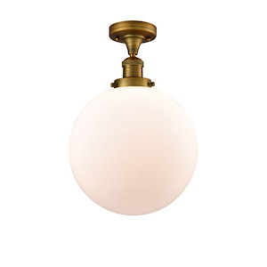 Beacon - 1 Light Semi-Flush Mount-15 Inch Tall and 12 Inch Wide - 1289656