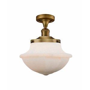 Franklin Restoration - 1 Light Oxford Semi-Flush Mount In TraditionalStyle-13.5 Inches Tall and 11.75 Inches Wide