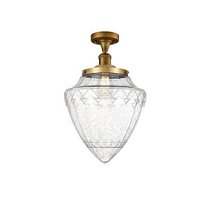 Bullet - 1 Light Semi-Flush Mount-18 Inch Tall and 12 Inch Wide - 1426040