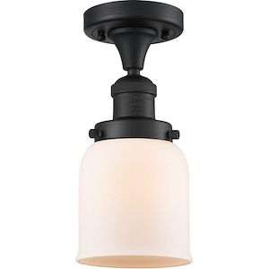 Bell - 1 Light Semi-Flush Mount-9 Inch Tall and 5 Inch Wide - 1289701