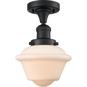 Oxford - 1 Light Semi-Flush Mount-11 Inch Tall and 7.5 Inch Wide - 1289687