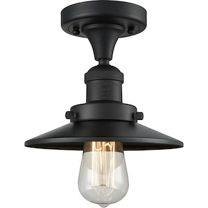 Railroad - 100W 1 LED Semi-Flush Mount-8.5 Inch Tall and 7 Inch Wide - 1426064
