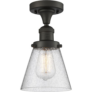 Bare Bulb - 1 Light Hang Semi-Flush Mount-5.5 Inch Tall and 4.5 Inch Wide - 1425985