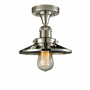 Railroad - 1 Light Semi-Flush Mount In Traditional Style-8.5 Inches Tall and 7 Inches Wide - 1289610