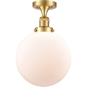 Beacon - 1 Light Semi-Flush Mount-13 Inch Tall and 10 Inch Wide - 1289671
