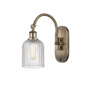 Bridal Veil - 1 Light Arm Swivels Side to Side Wall Sconce In Art Deco Style-12.5 Inches Tall and 5 Inches Wide - 1330206