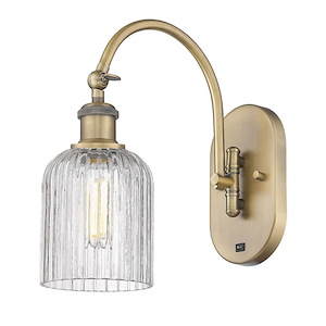 Bridal Veil - 1 Light Arm Swivels Side to Side Wall Sconce In Art Deco Style-12.5 Inches Tall and 5 Inches Wide - 1330206