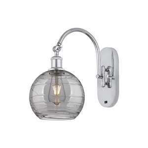 Athens Deco Swirl - 1 Light Arm Swivels Side to Side Wall Sconce In Industrial Style-13.38 Inches Tall and 8 Inches Wide - 1330188