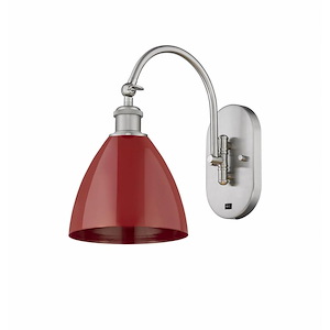 Plymouth Dome - 1 Light Wall Sconce In Industrial Style-13.25 Inches Tall and 7.5 Inches Wide - 1289634