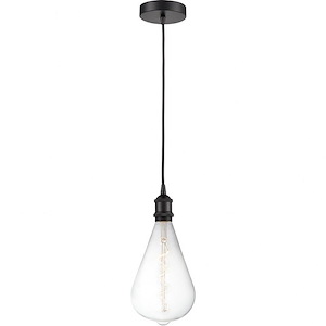Edison-3.5W 1 LED Mini Pendant in Industrial Style-6.5 Inches Wide by 14.88 Inches High