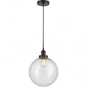 Beacon - 1 Light Mini Pendant In Industrial Style-15 Inches Tall and 12 Inches Wide