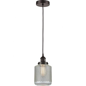 Stanton - 1 Light Mini Pendant In Restoration-Vintage Style-12 Inches Tall and 6 Inches Wide