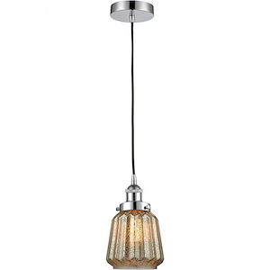 Chatham - 1 Light Mini Pendant In Art Deco Style-11 Inches Tall and 7 Inches Wide