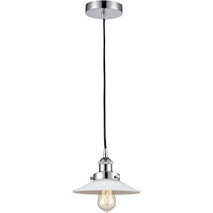 Halophane - 1 Light Mini Pendant In Industrial Style-8 Inches Tall and 8.5 Inches Wide