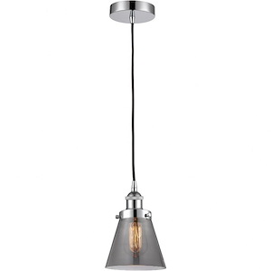 Cone - 1 Light Mini Pendant In Industrial Style-8 Inches Tall and 6 Inches Wide