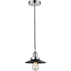 Railroad - 1 Light Mini Pendant In Traditional Style-5.38 Inches Tall and 8 Inches Wide
