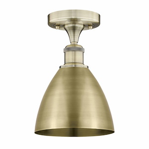 Metal Bristol - 1 Light Semi-Flush Mount In Industrial Style-10.25 Inches Tall and 7.5 Inches Wide - 1330291