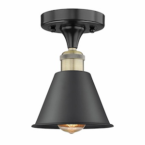 Smithfield - 1 Light Semi-Flush Mount In Industrial Style-8.25 Inches Tall and 6.5 Inches Wide