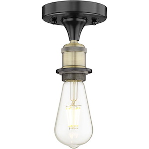 Bare Bulb - 1 Light Semi-Flush Mount-5 Inch Tall and 4.5 Inch Wide - 1426090