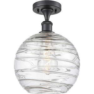 Athens Deco Swirl - 1 Light Semi-Flush Mount-13.63 Inch Tall and 10 Inch Wide - 1330196