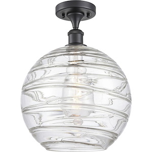 Athens Deco Swirl - 1 Light Semi-Flush Mount-15.38 Inch Tall and 12 Inch Wide - 1330212