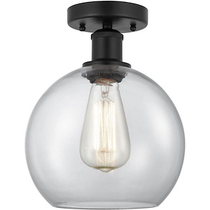 Athens - 1 Light Semi-Flush Mount-12 Inch Tall and 8 Inch Wide - 1330207