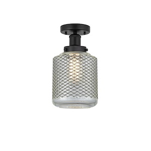 Stanton - 1 Light Semi-Flush Mount In Industrial Style-9.75 Inches Tall and 6 Inches Wide