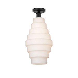 Cascade - 5W 1 LED Semi-Flush Mount In Industrial Style-17.75 Inches Tall and 8 Inches Wide - 1289696