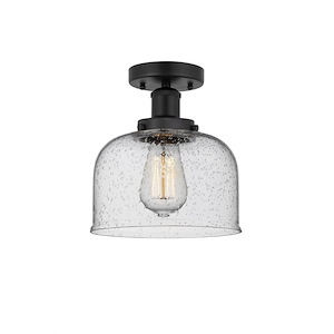 Bell - 1 Light Semi-Flush Mount In Industrial Style-8.25 Inches Tall and 6.5 Inches Wide - 1289715