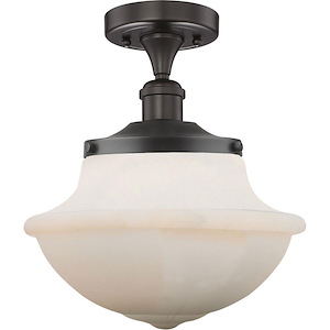 Oxford - 1 Light Semi-Flush Mount-13.13 Inch Tall and 11.75 Inch Wide - 1289748