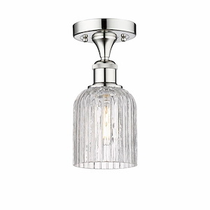 Bridal Veil - 1 Light Semi-Flush Mount In Art Deco Style-9.13 Inches Tall and 5 Inches Wide - 1330250