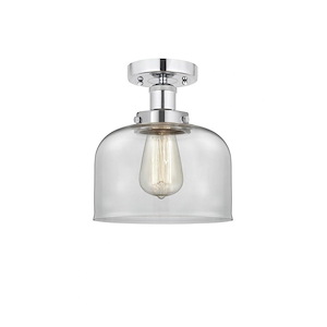 Bell - 1 Light Semi-Flush Mount In Industrial Style-8.25 Inches Tall and 6.5 Inches Wide - 1289733