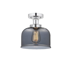 Bell - 1 Light Semi-Flush Mount In Industrial Style-8.25 Inches Tall and 6.5 Inches Wide - 1289704